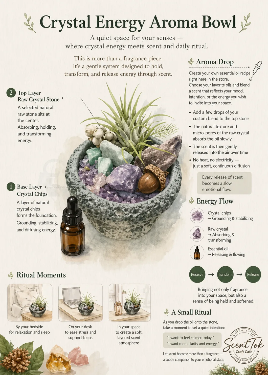 Crystal energy aroma bowl guide