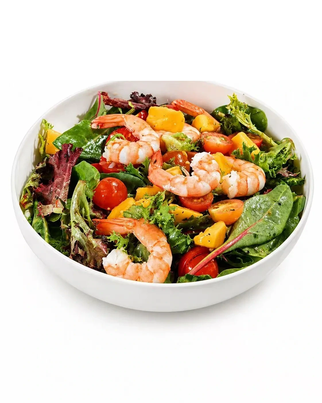 Shrimp salad close-up