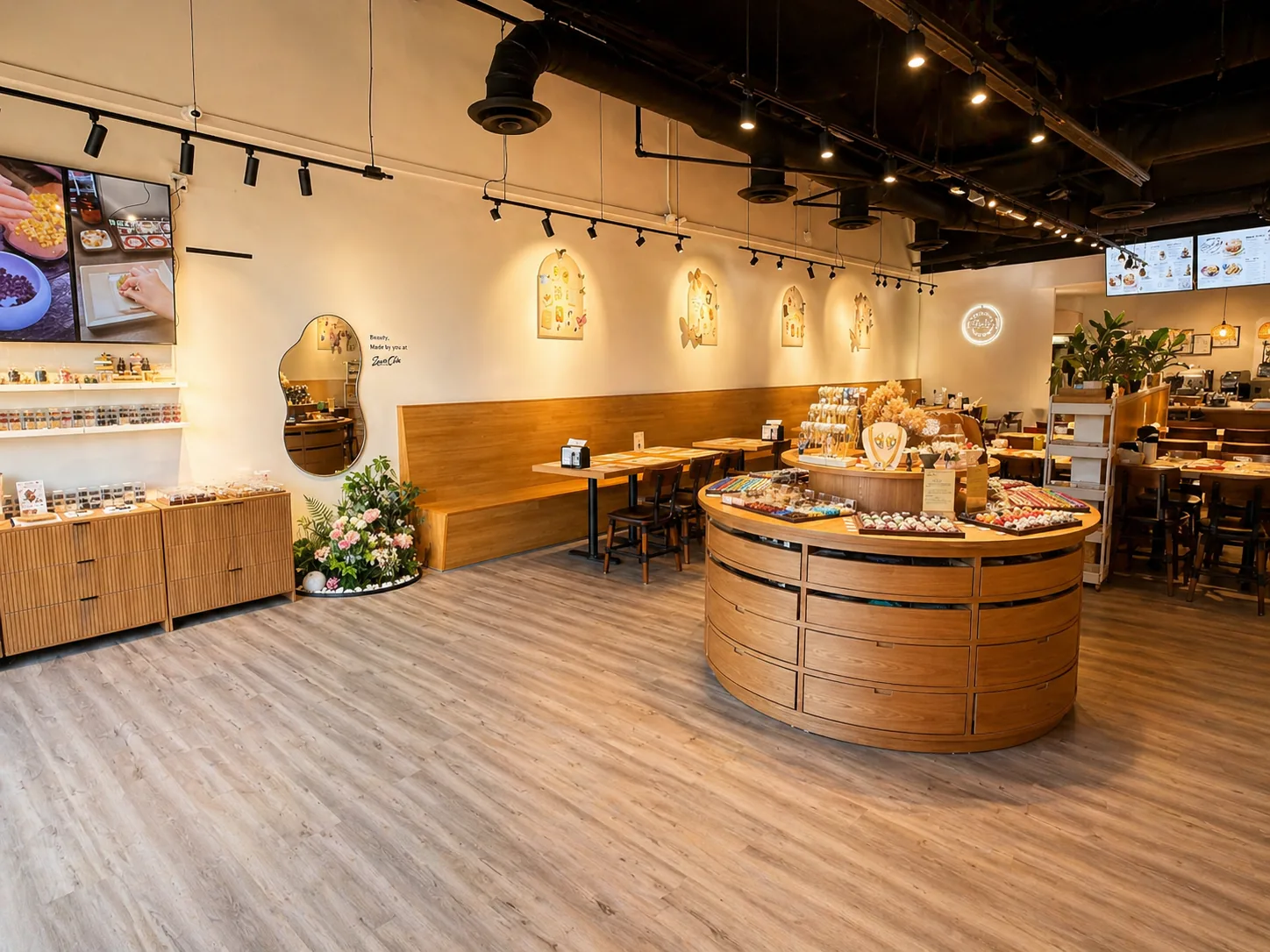 ScentTok warm dining and craft area